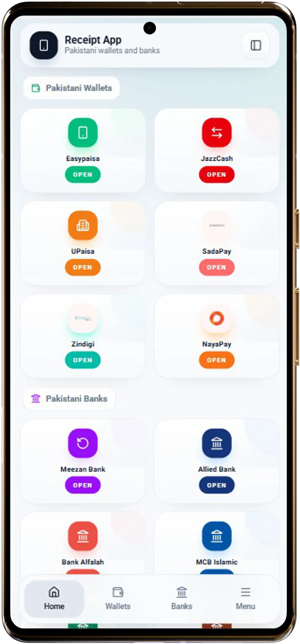 Receipt Maker Pro Main Dashboard